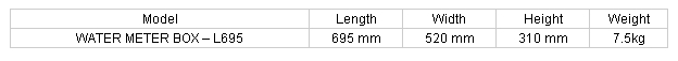 L695 Plastic Water Meter Box