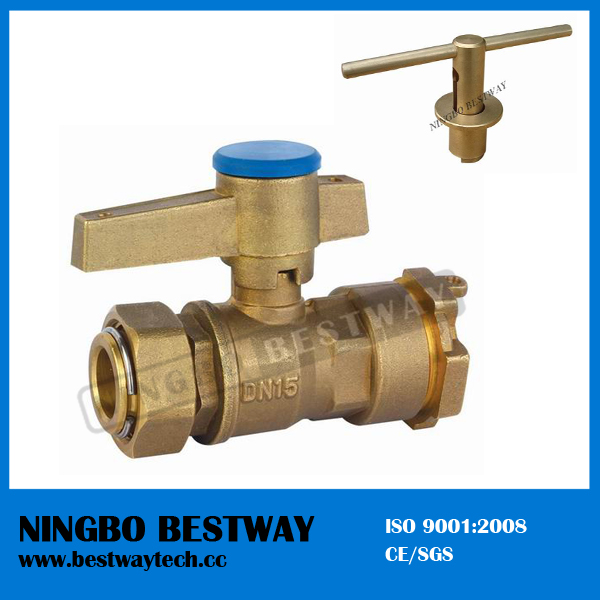Brass Ball Valve with Locking Handle for Water Meter (BW-L01)