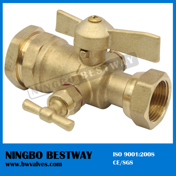 Straight swivel nut and compression fitting Brass Ball Valve male thread (BW-B75)