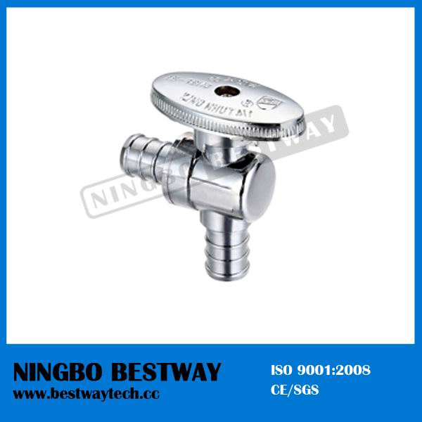 Brass Oval Knurled Handle Pex Angle Stop Valve (BW-A54)