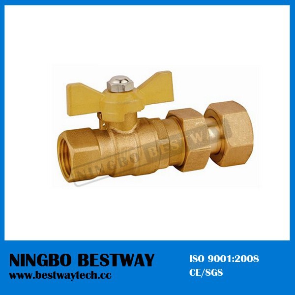 Water Meter Compression Forged Brass Ball Valve