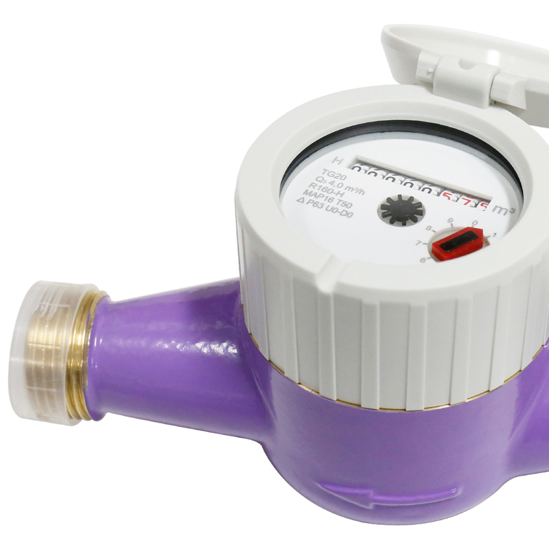 360 Degree Rotaing Dial Multi Jet Liquid Sealed Type Brass Water Meter ...